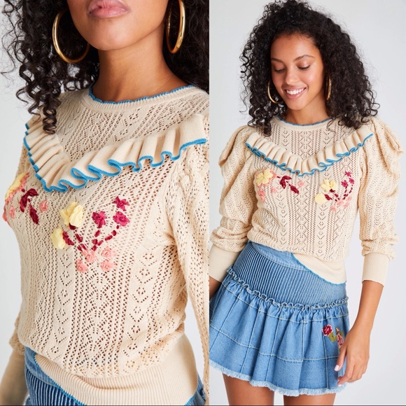 LoveShackFancy Rennley Sweater/Flossie Cardigan - Picture 4 of 11